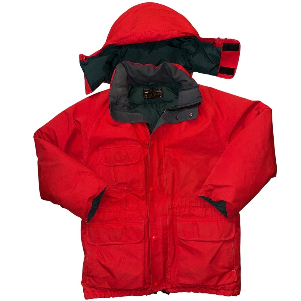 Vintage Eddie Bauer Ridge Line Gore-Tex‎ Goose Down Parka Jacket Red Mens Medium